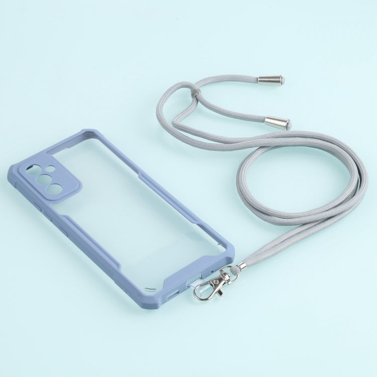 For Samsung Galaxy A82 Acrylic + Color TPU Shockproof Case with Neck Lanyard