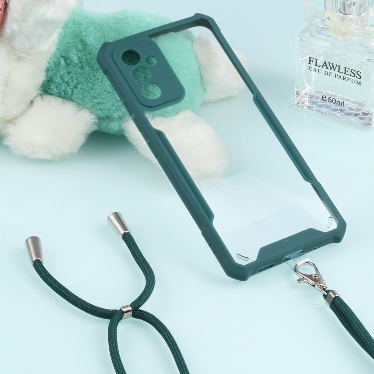 For Samsung Galaxy A82 Acrylic + Color TPU Shockproof Case with Neck Lanyard
