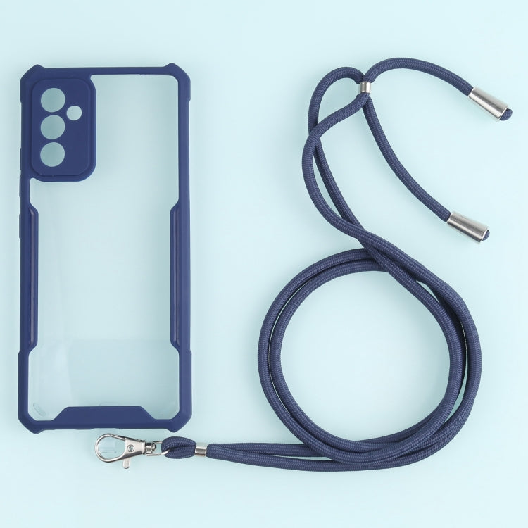 For Samsung Galaxy A82 Acrylic + Color TPU Shockproof Case with Neck Lanyard