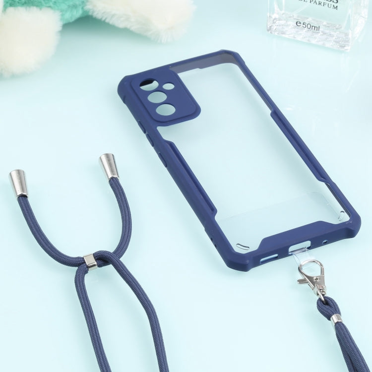 For Samsung Galaxy A82 Acrylic + Color TPU Shockproof Case with Neck Lanyard