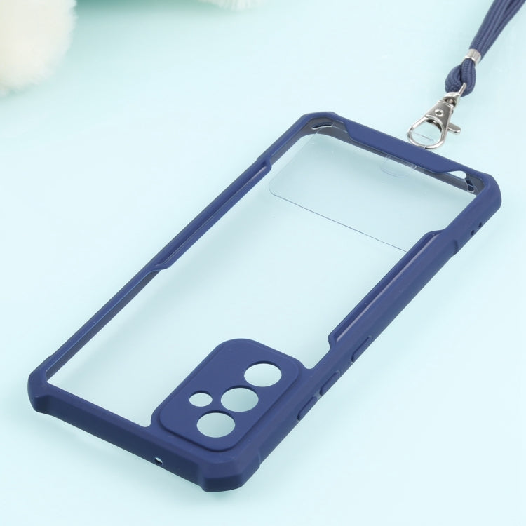 For Samsung Galaxy A82 Acrylic + Color TPU Shockproof Case with Neck Lanyard