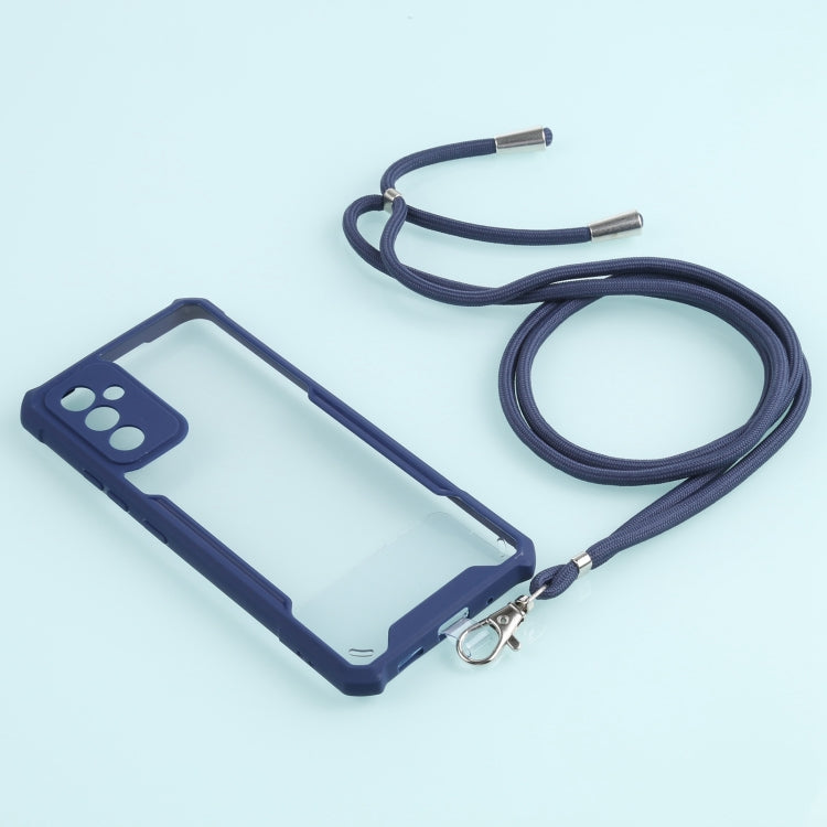 For Samsung Galaxy A82 Acrylic + Color TPU Shockproof Case with Neck Lanyard