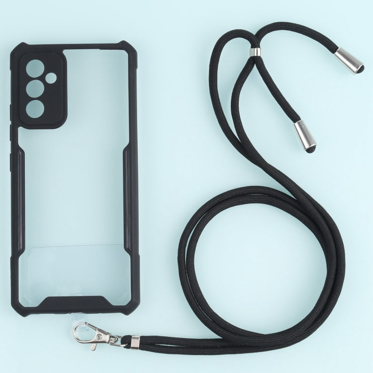 For Samsung Galaxy A82 Acrylic + Color TPU Shockproof Case with Neck Lanyard