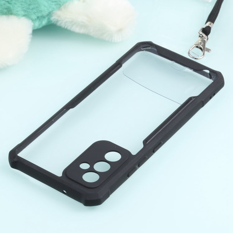 For Samsung Galaxy A82 Acrylic + Color TPU Shockproof Case with Neck Lanyard