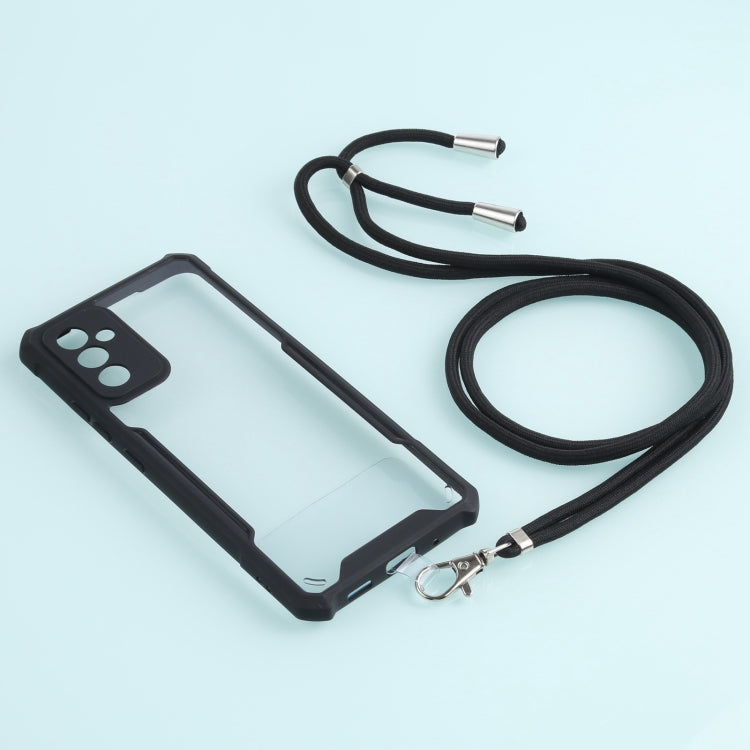 For Samsung Galaxy A82 Acrylic + Color TPU Shockproof Case with Neck Lanyard