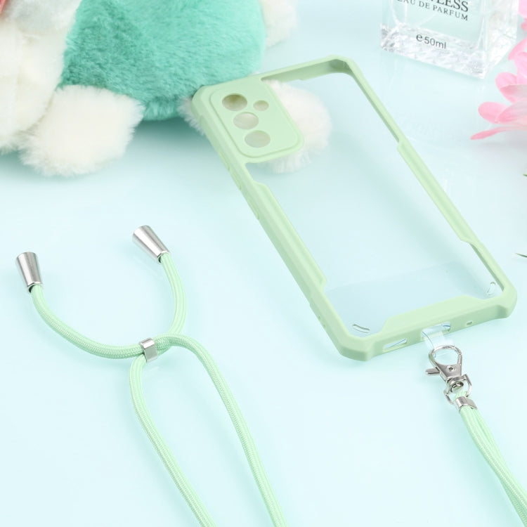 For Samsung Galaxy A82 Acrylic + Color TPU Shockproof Case with Neck Lanyard