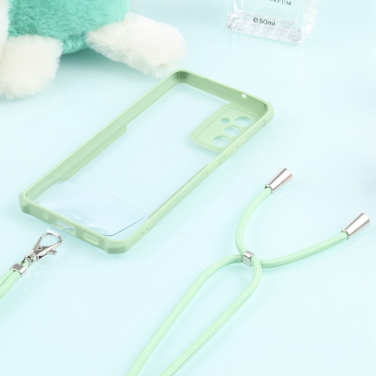 For Samsung Galaxy A82 Acrylic + Color TPU Shockproof Case with Neck Lanyard