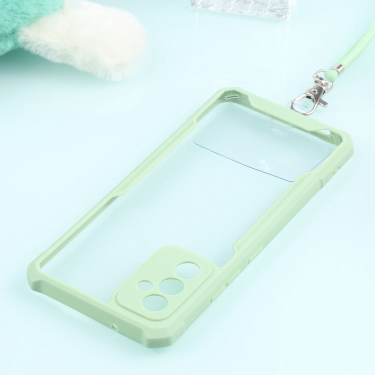 For Samsung Galaxy A82 Acrylic + Color TPU Shockproof Case with Neck Lanyard