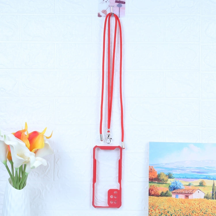 For OPPO A54 4G Acrylic + Color TPU Shockproof Case with Neck Lanyard