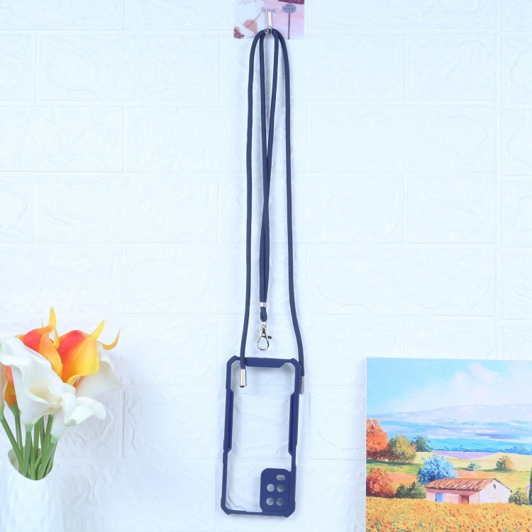 For OPPO A54 4G Acrylic + Color TPU Shockproof Case with Neck Lanyard