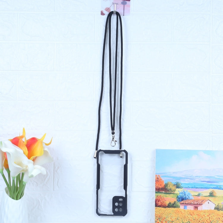 For OPPO A54 4G Acrylic + Color TPU Shockproof Case with Neck Lanyard