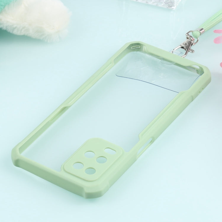 For OPPO A54 4G Acrylic + Color TPU Shockproof Case with Neck Lanyard