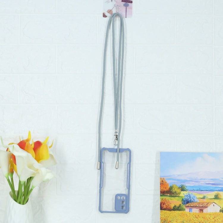 For OPPO A74 4G/F19 Acrylic + Color TPU Shockproof Case with Neck Lanyard