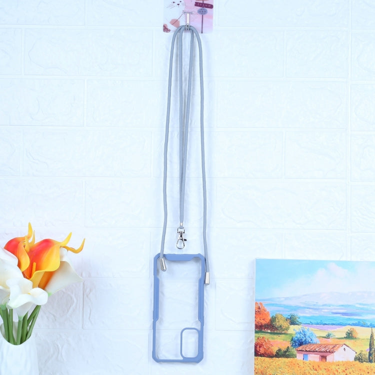 For OPPO Reno5 4G/5G Acrylic + Color TPU Shockproof Case with Neck Lanyard