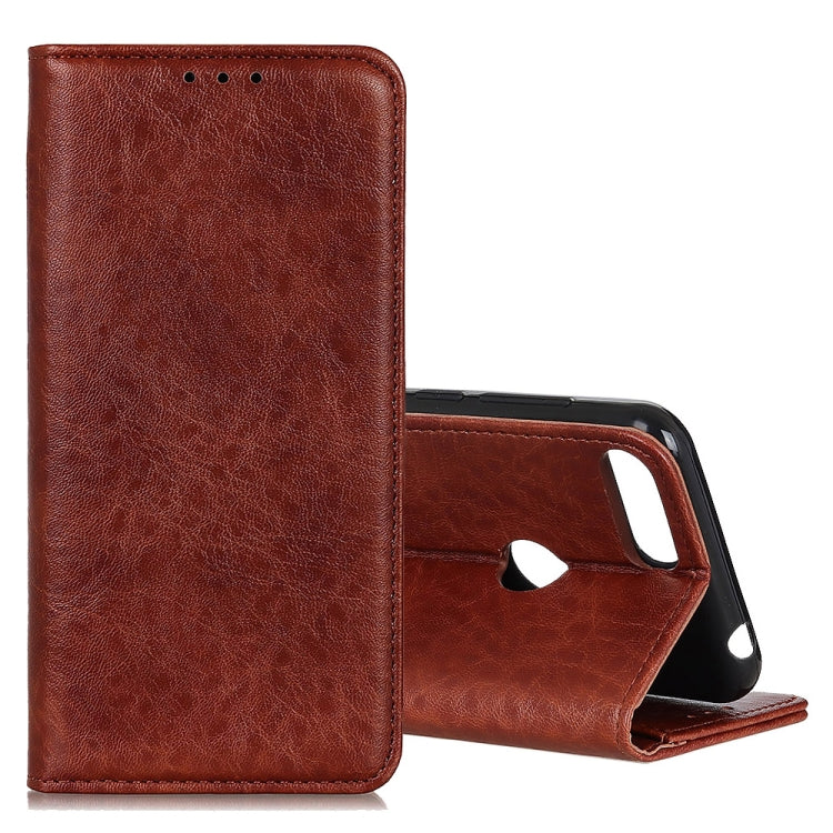 For Motorola Moto E6 Play Magnetic Retro Crazy Horse Texture Horizontal Flip Leather Case with Holder & Card Slots