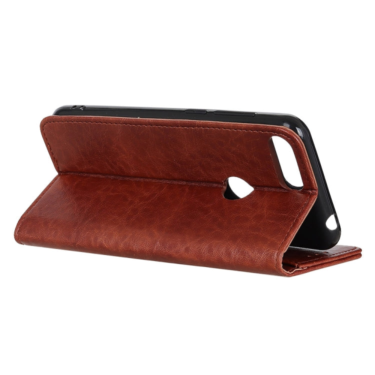 For Motorola Moto E6 Play Magnetic Retro Crazy Horse Texture Horizontal Flip Leather Case with Holder & Card Slots