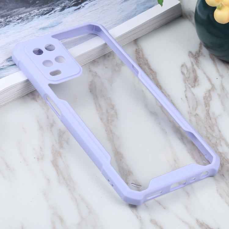 For OPPO A54 4G Acrylic + Color TPU Shockproof Case