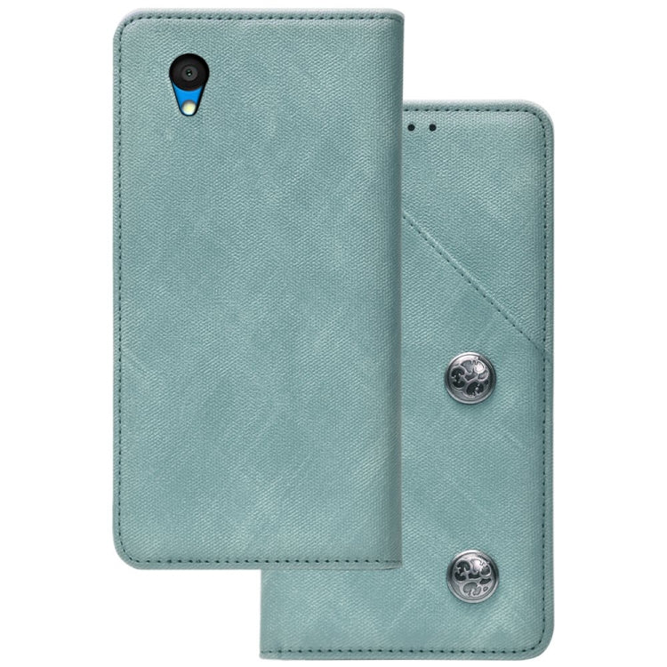 For Alcatel 1 2021 Cloth Texture Retro Horizontal Flip PU Leather Shockproof Case with Holder & Card Slot