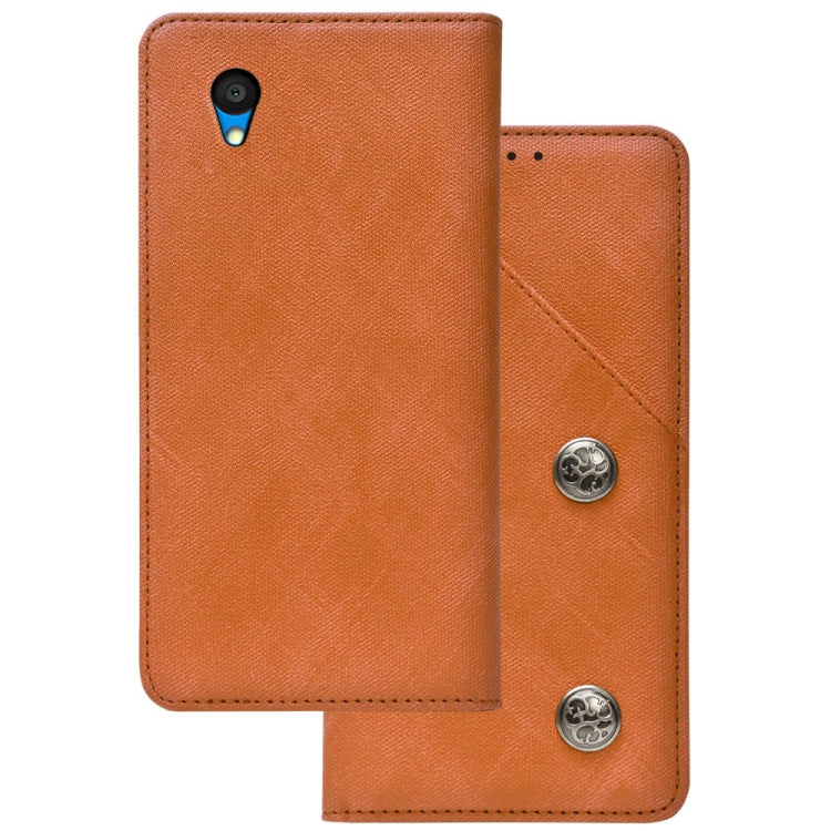 For Alcatel 1 2021 Cloth Texture Retro Horizontal Flip PU Leather Shockproof Case with Holder & Card Slot