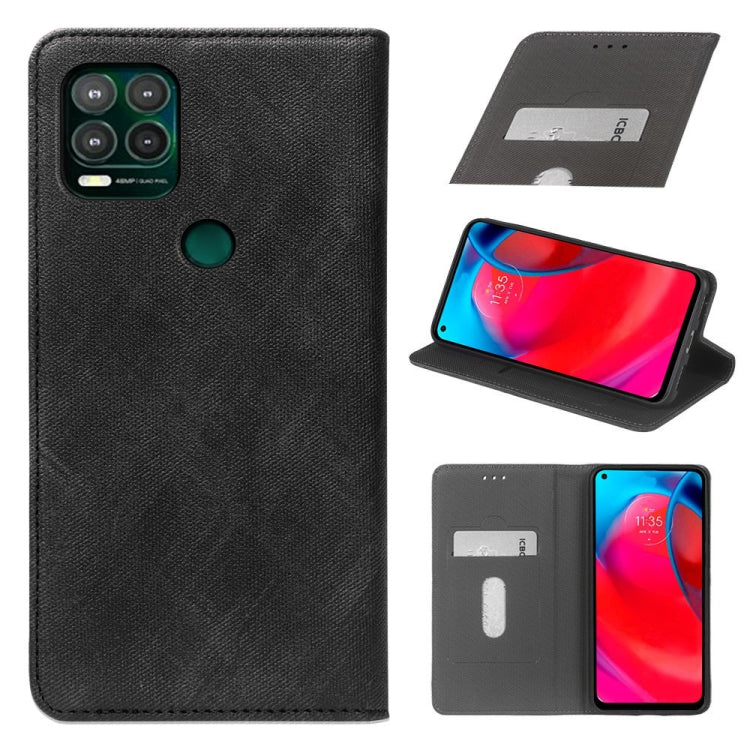 For Motorola Moto G Stylus 5G Cloth Texture Retro Horizontal Flip PU Leather Shockproof Case with Holder & Card Slot