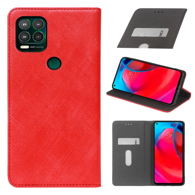 For Motorola Moto G Stylus 5G Cloth Texture Retro Horizontal Flip PU Leather Shockproof Case with Holder & Card Slot