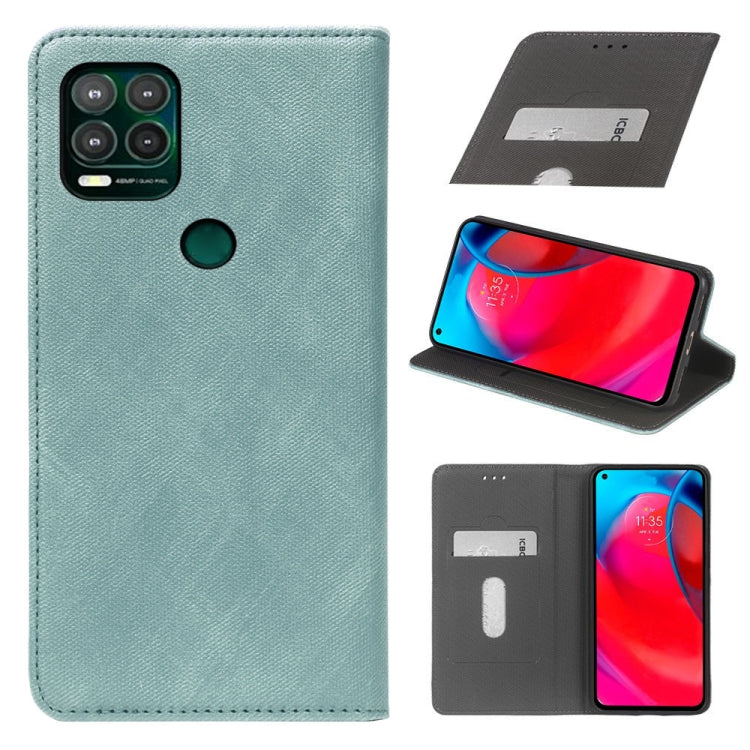 For Motorola Moto G Stylus 5G Cloth Texture Retro Horizontal Flip PU Leather Shockproof Case with Holder & Card Slot