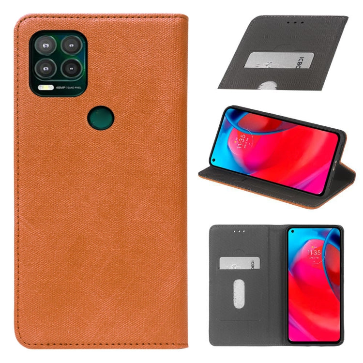 For Motorola Moto G Stylus 5G Cloth Texture Retro Horizontal Flip PU Leather Shockproof Case with Holder & Card Slot