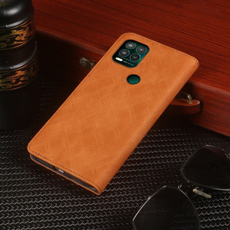 For Motorola Moto G Stylus 5G Cloth Texture Retro Horizontal Flip PU Leather Shockproof Case with Holder & Card Slot