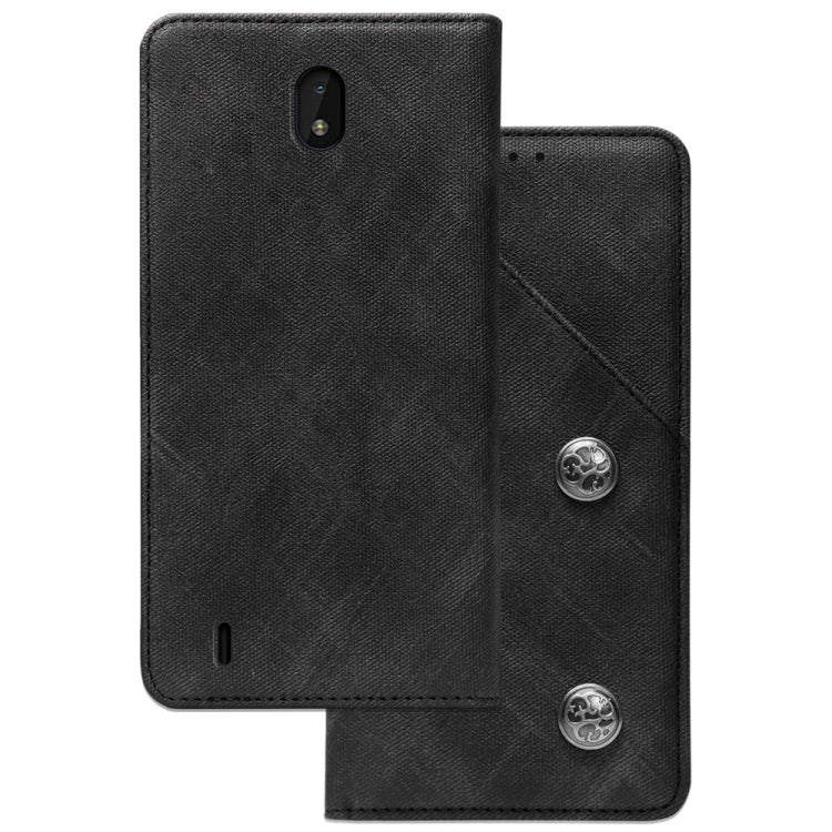 For Nokia C01 Plus Cloth Texture Retro Horizontal Flip PU Leather Shockproof Case with Holder & Card Slot