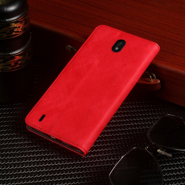 For Nokia C01 Plus Cloth Texture Retro Horizontal Flip PU Leather Shockproof Case with Holder & Card Slot