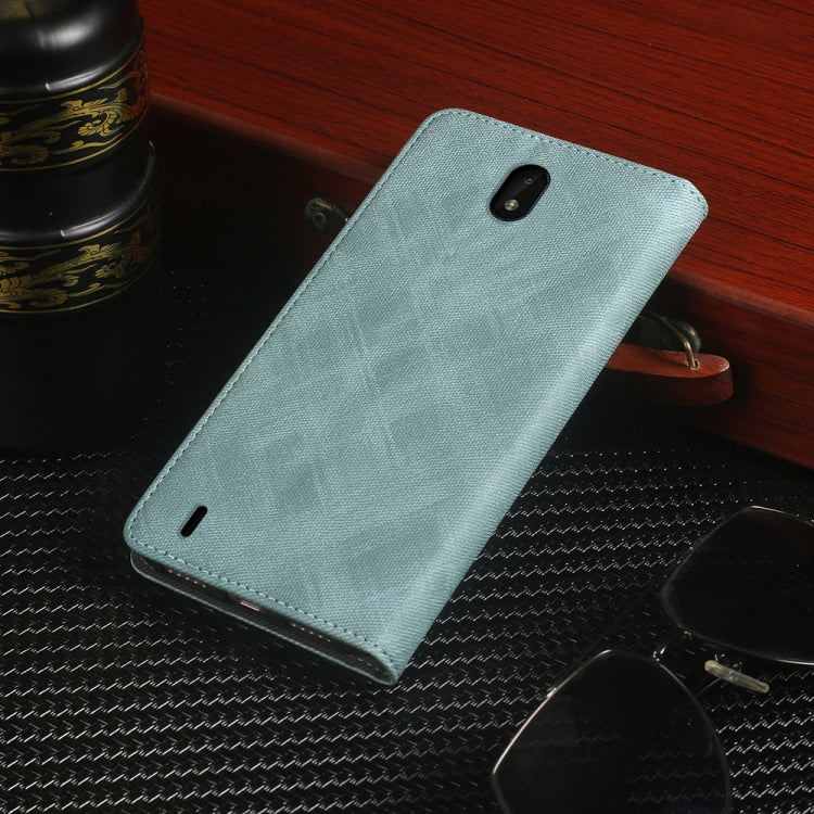 For Nokia C01 Plus Cloth Texture Retro Horizontal Flip PU Leather Shockproof Case with Holder & Card Slot