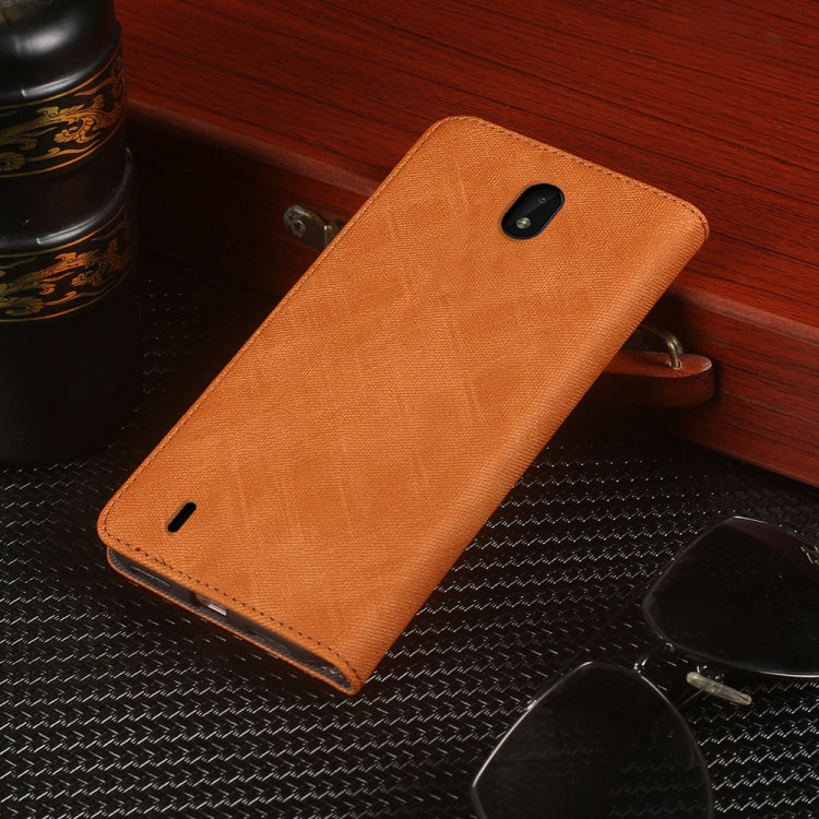For Nokia C01 Plus Cloth Texture Retro Horizontal Flip PU Leather Shockproof Case with Holder & Card Slot
