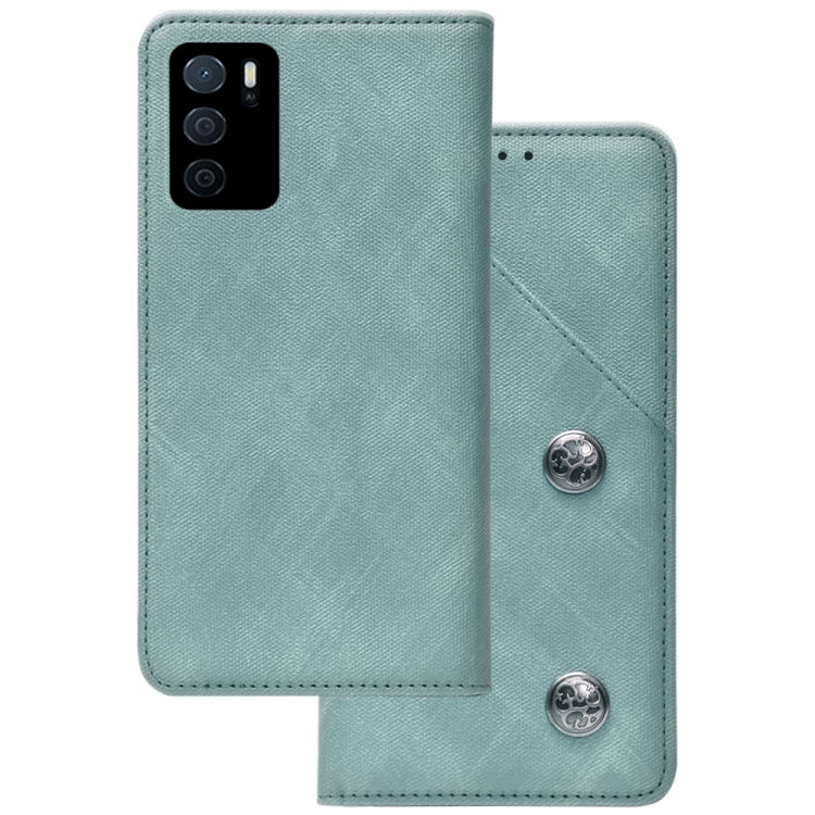 For OPPO A16 Cloth Texture Retro Horizontal Flip Leather Phone Case