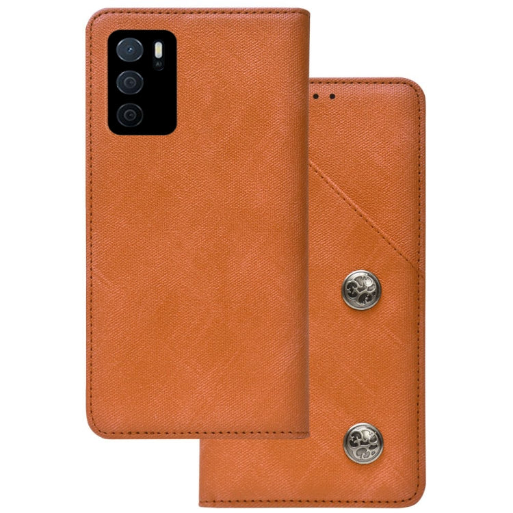 For OPPO A16 Cloth Texture Retro Horizontal Flip Leather Phone Case