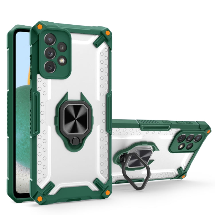 For Samsung Galaxy A52 5G / 4G Matte TPU + PC Magnetic Shockproof Case with Ring Holder