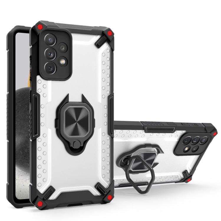 For Samsung Galaxy A72 5G / 4G Matte TPU + PC Magnetic Shockproof Case with Ring Holder