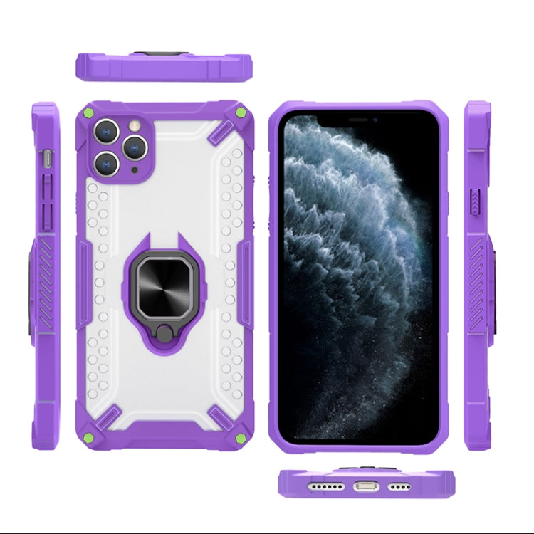 For Samsung Galaxy A72 5G / 4G Matte TPU + PC Magnetic Shockproof Case with Ring Holder