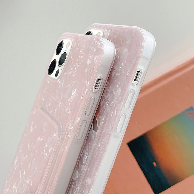 For iPhone 11 Pro Max Shell Texture TPU Protective Case with Card Slot