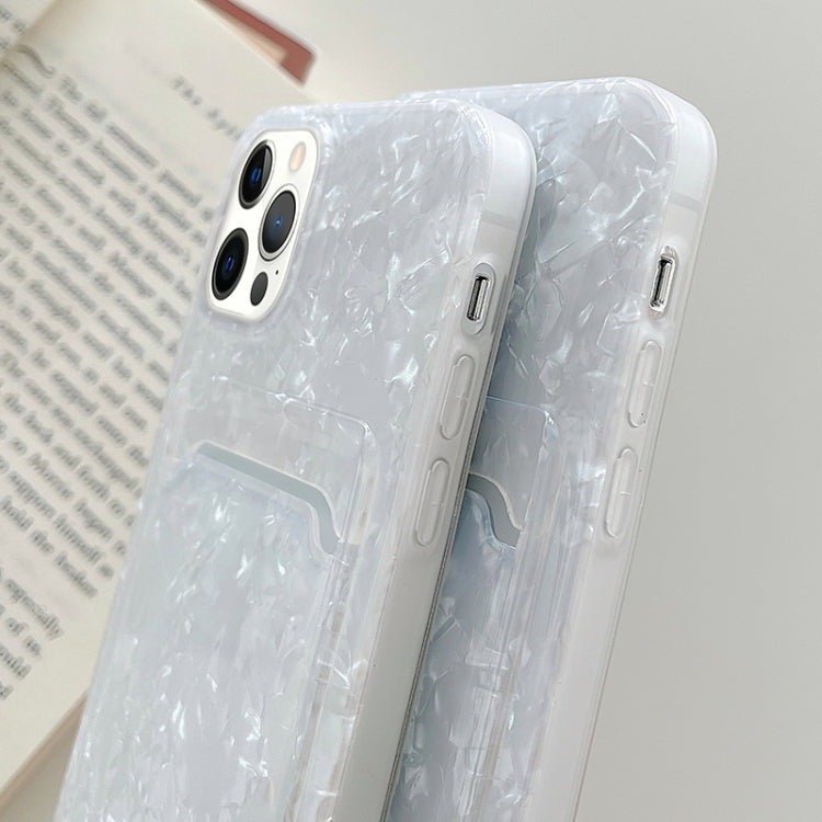 For iPhone 12 / 12 Pro Shell Texture TPU Protective Case with Card Slot
