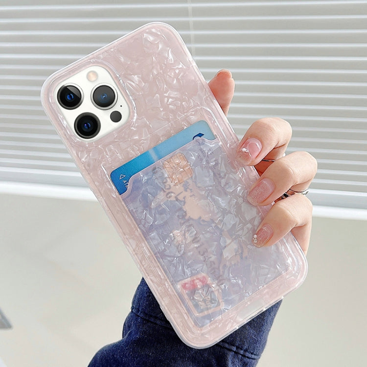 For iPhone 12 / 12 Pro Shell Texture TPU Protective Case with Card Slot