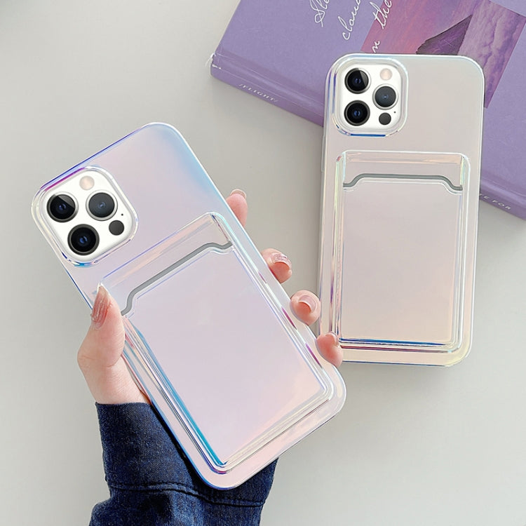 For iPhone 12 Pro Max Colorful TPU Protective Case with Card Slot