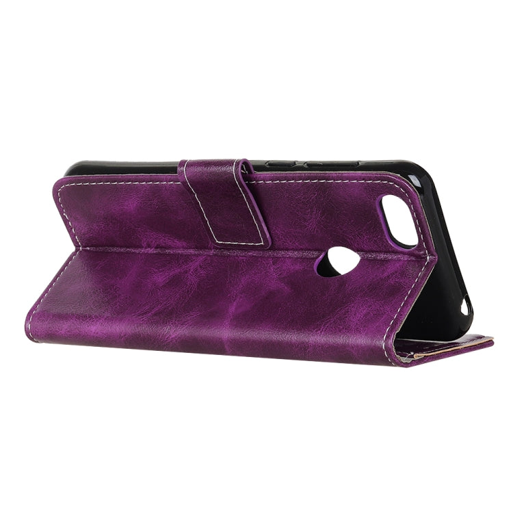 For Motorola Moto E6 Play Retro Crazy Horse Texture Horizontal Flip Leather Case with Holder & Card Slots & Photo Frame & Wallet
