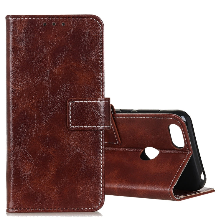 For Motorola Moto E6 Play Retro Crazy Horse Texture Horizontal Flip Leather Case with Holder & Card Slots & Photo Frame & Wallet