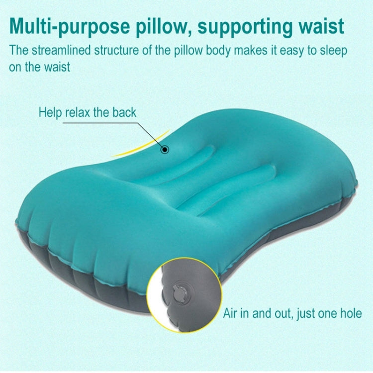 Outdoor Camping Trip Foldable Portable Inflatable Pillow Nap Waist Pillow, Specification:Press to Inflate