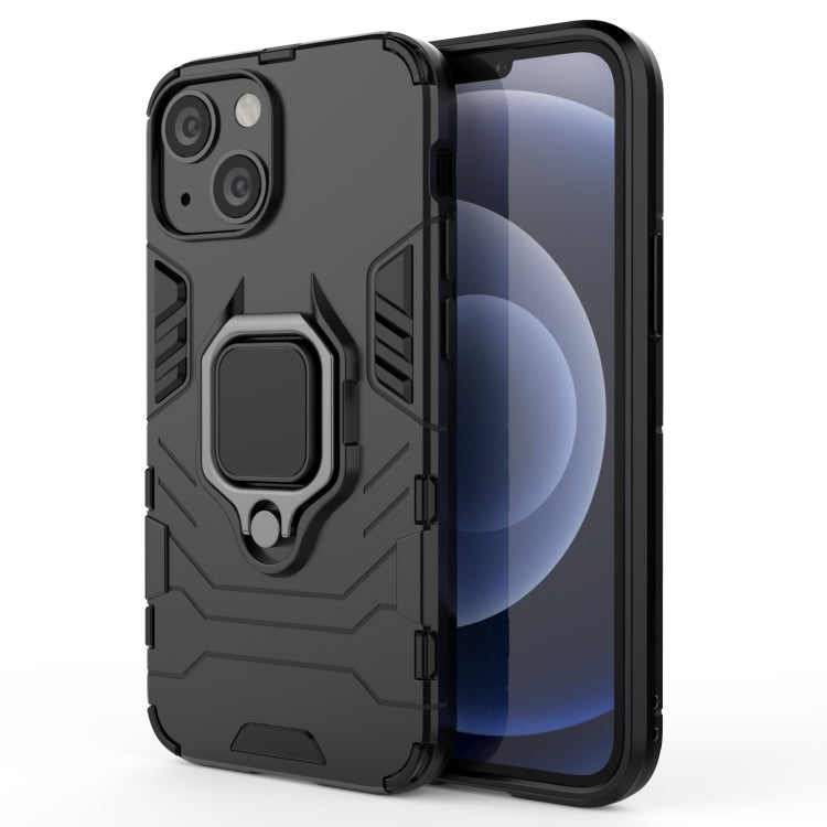 For iPhone 13 mini Shockproof PC + TPU Protective Case with Magnetic Ring Holder