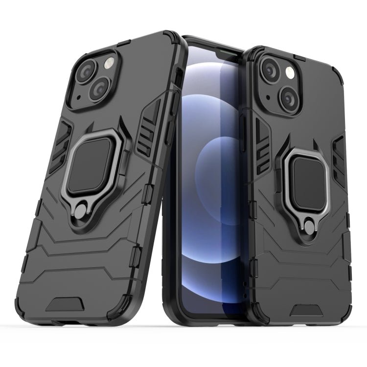 For iPhone 13 mini Shockproof PC + TPU Protective Case with Magnetic Ring Holder