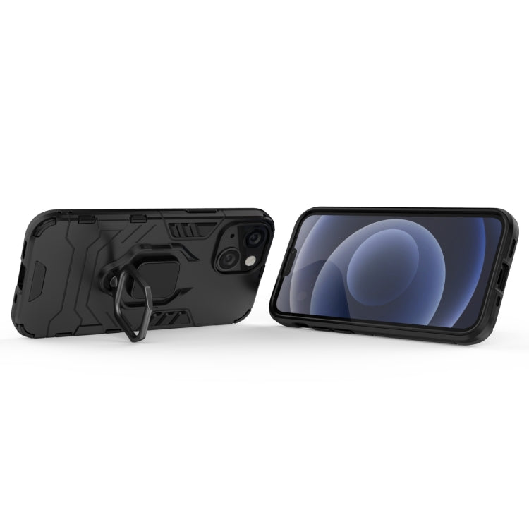 For iPhone 13 mini Shockproof PC + TPU Protective Case with Magnetic Ring Holder