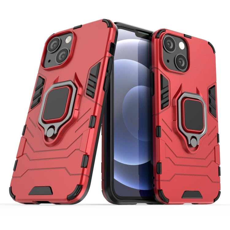 For iPhone 13 mini Shockproof PC + TPU Protective Case with Magnetic Ring Holder