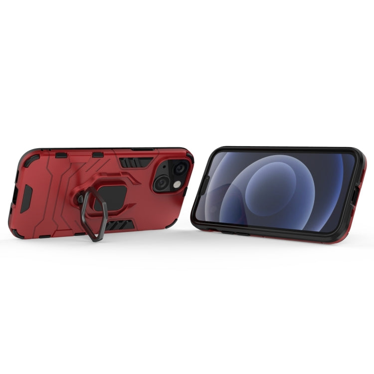 For iPhone 13 mini Shockproof PC + TPU Protective Case with Magnetic Ring Holder
