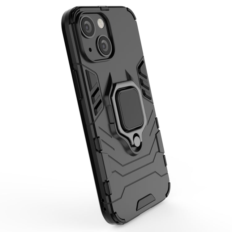 For iPhone 13 mini Shockproof PC + TPU Protective Case with Magnetic Ring Holder